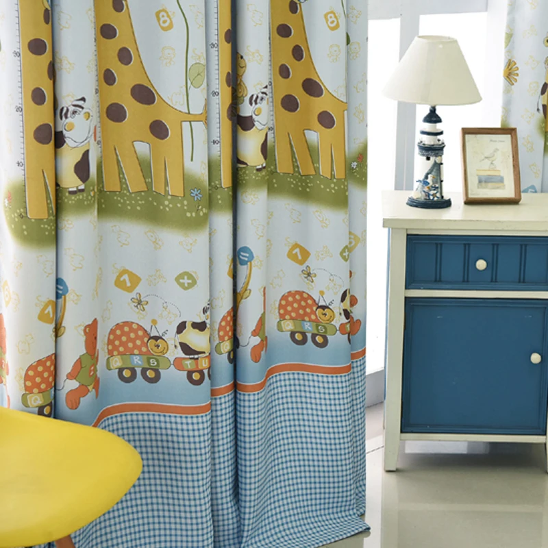 Затемняющие шторы Северной Европы занавески с изображением жирафа для спальни
