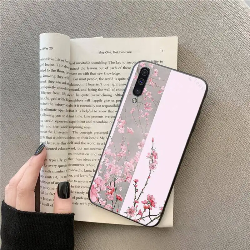

Chinese style Flower art pattern Phone Case For Samsung galaxy A S note 10 7 8 9 20 30 31 40 50 51 70 71 21 s ultra plus