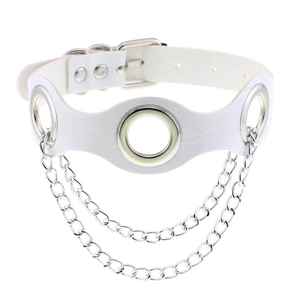 White Sexy Costumes of Leather Erotic Cat Eye Ears Half Face Mask Accessories for Women Collar Fetish Bdsm Bondage Flirt Sex Toy |