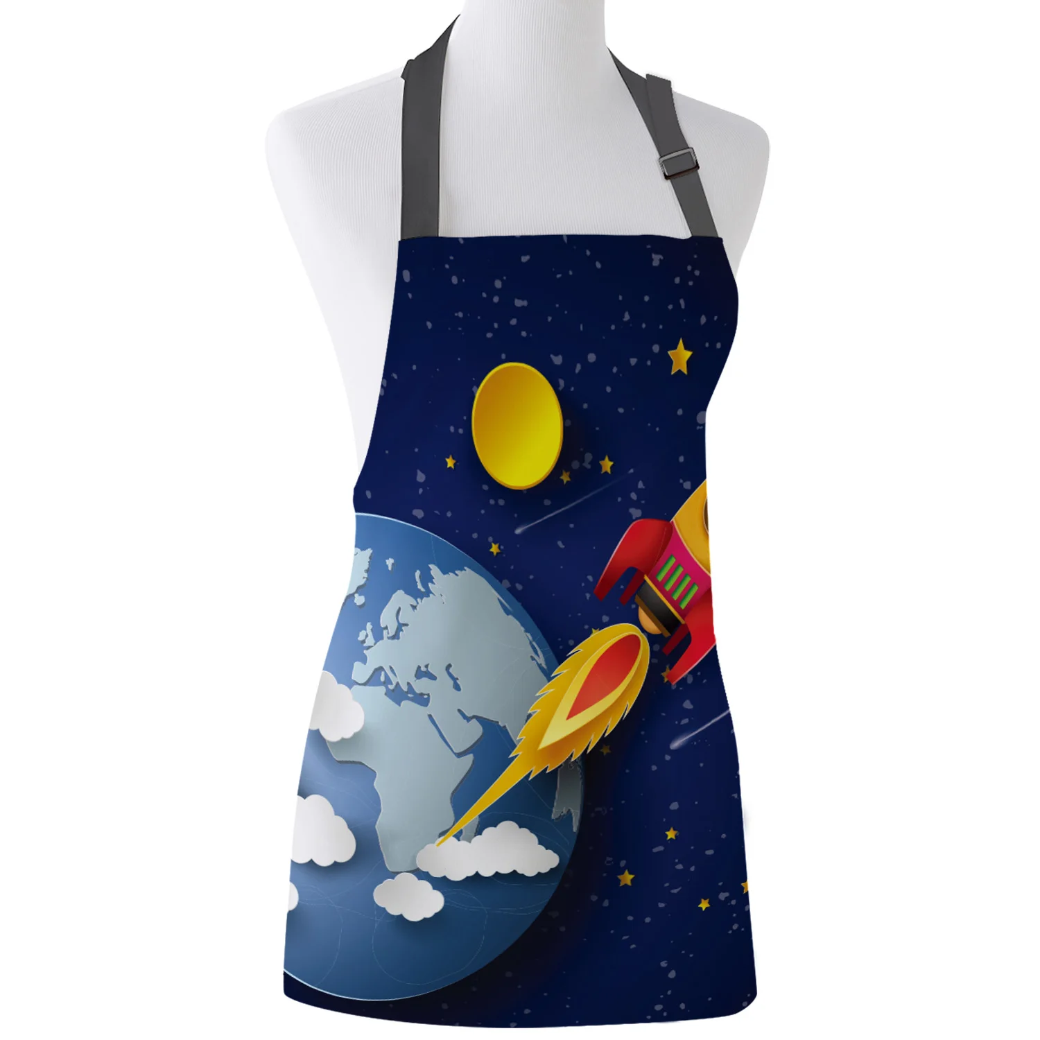 Кухонный Фартук Tophome регулируемый брезентовый фартук без рукавов с изображением