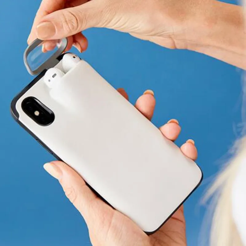 Чехол для наушников 2 в 1 iPhone 7 11 8 6 s plus xs max xr x чехол Apple Airpods Air Pod задняя крышка