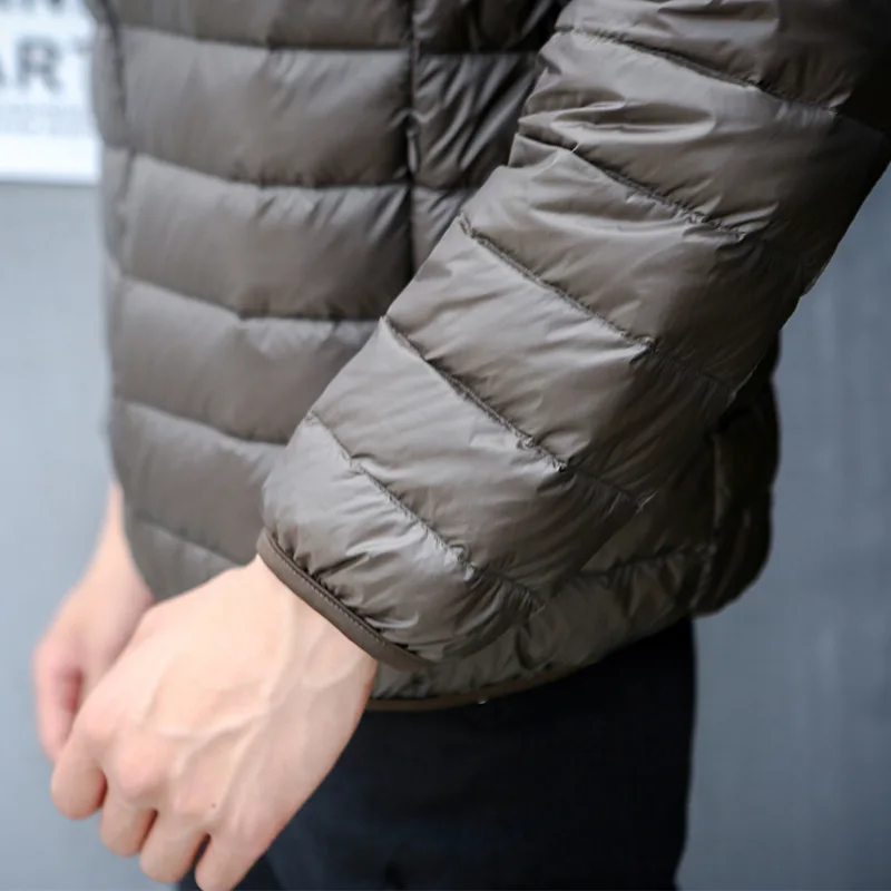 Winter Jacket Men Ultra Lightweight Packable Down Jacket Water and Wind-Resistant Breathable Coat Big Size Men Hoodies Jackets