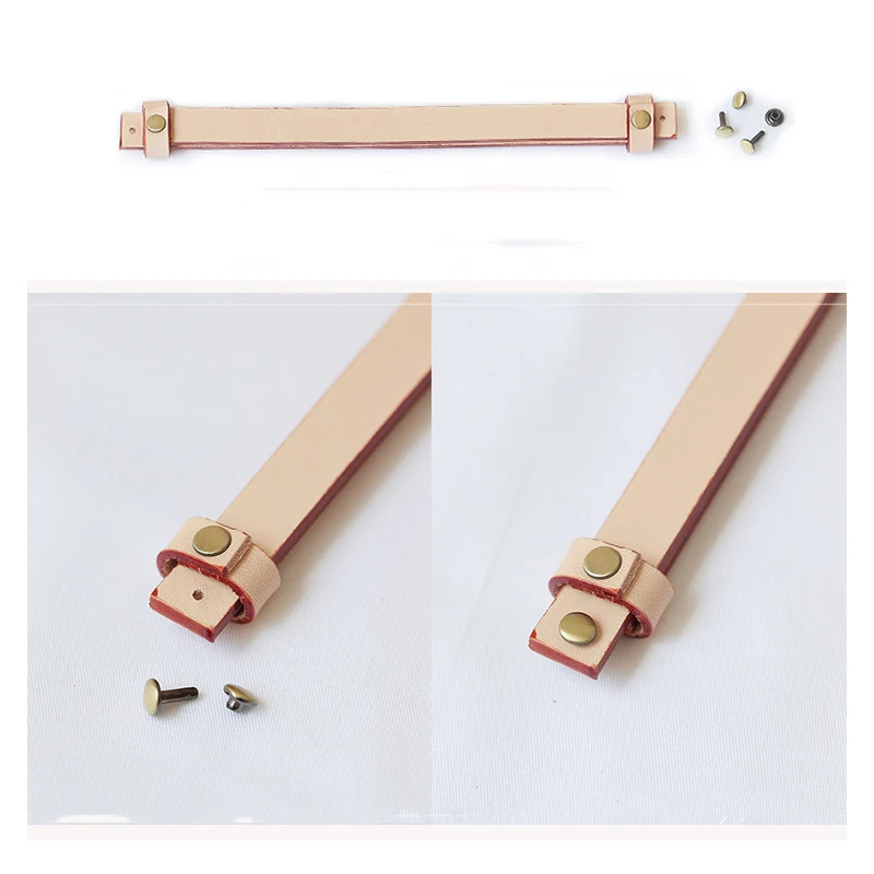 1 PC DIY Bag Accessories Short Bag Belt Adjustable Bag Strap Parts Hand Made Woven Patchwork Kit Cosmetic Bag Genuine Leather