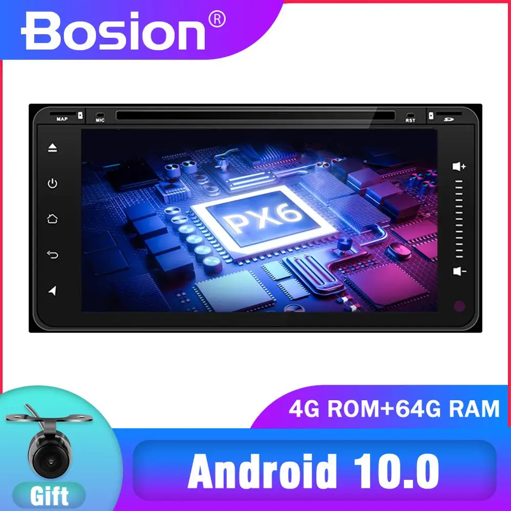 Автомобильный DVD плеер Bosion DSP ОЗУ 4 Гб 64 ГБ Android 10 для Toyota RAV4 2001 2008 COROLLA 2000 2006 GPS