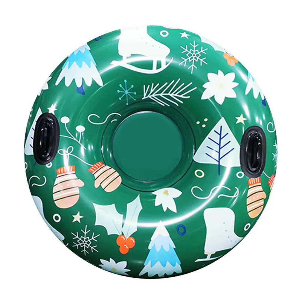 

Inflatable Ski Ring Christmas Theme High Elasticity Cold Resistance With Handle Floated Sled Outdoor Snow Tube SkiingAccessories
