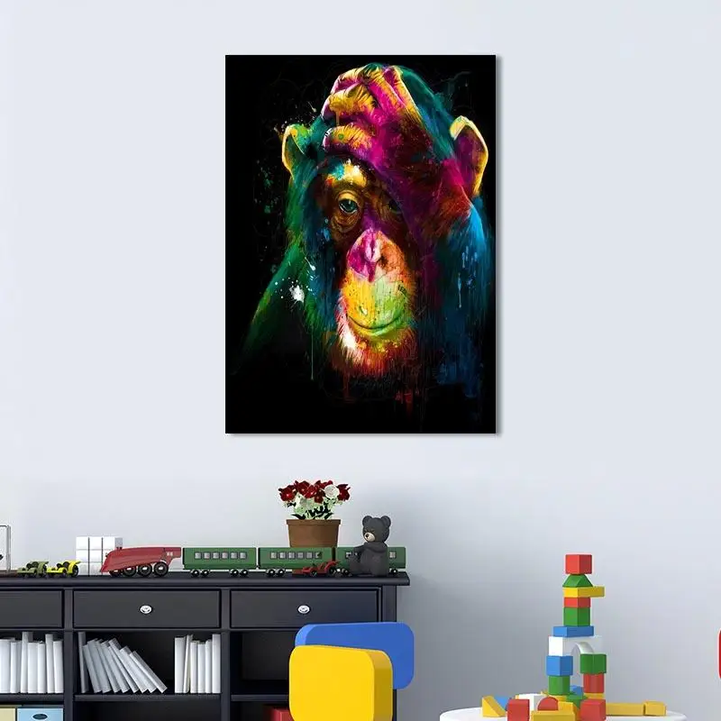 

New HD Orangutan Poster Canvas Painting Posters and Prints Wall Art Picture for Living Room Home Dcor