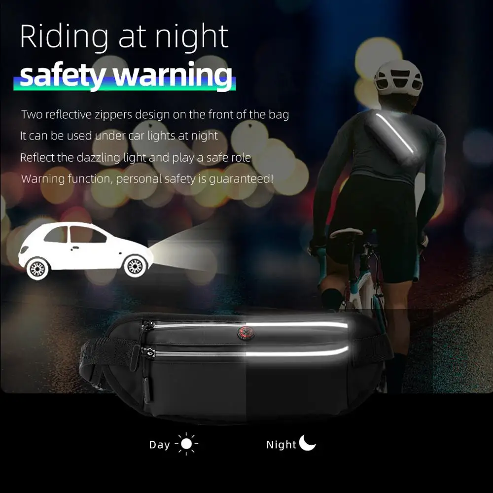 Мужская водонепроницаемая поясная сумка Tigernu нагрудная Сумочка Спортивная