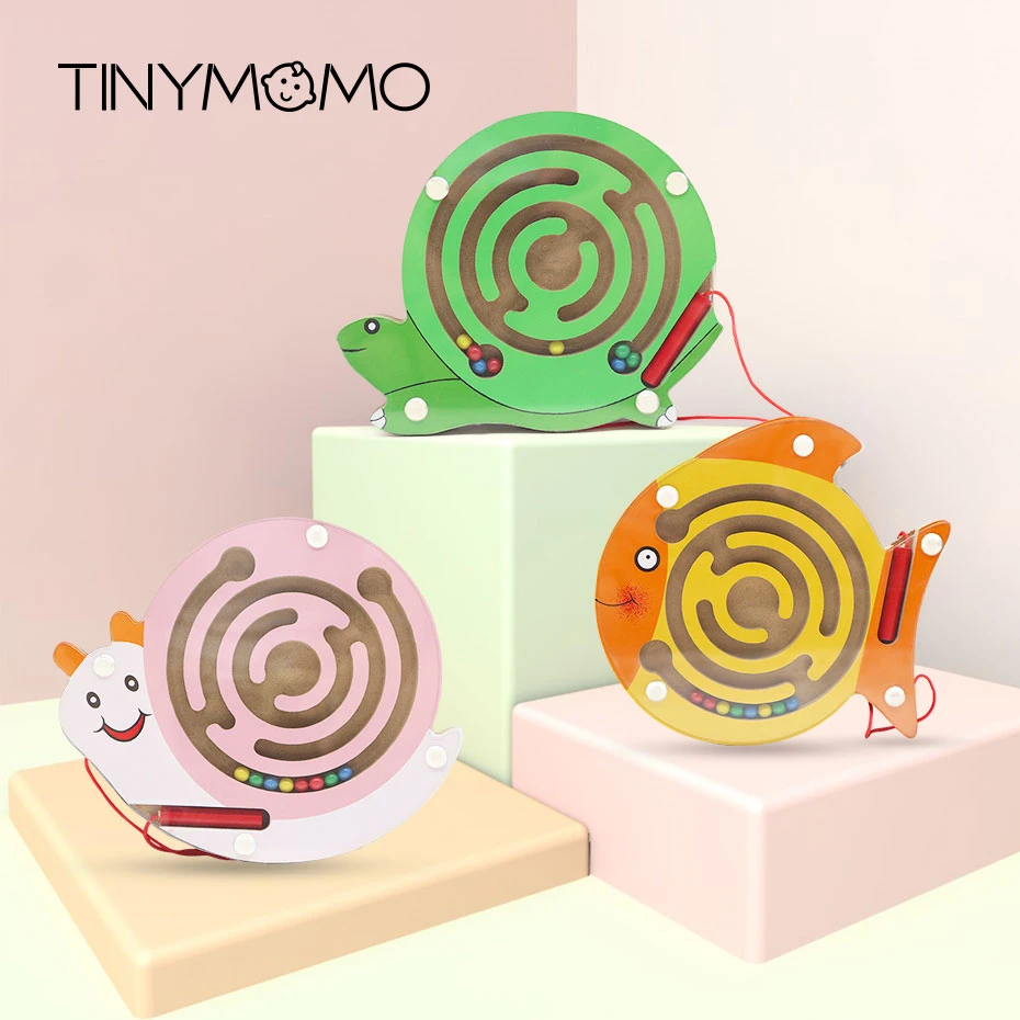 Детские деревянные игрушки Магнитный лабиринт деревянная игрушка Пазлы для