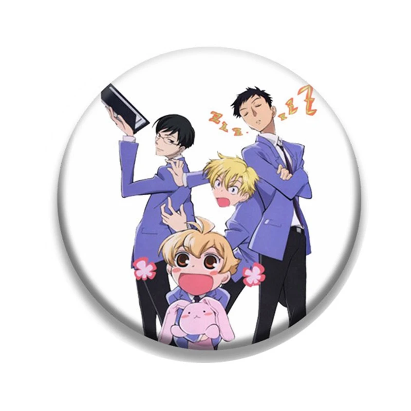 

2021 Ouran High School Host Club New Arrival Japan Anime Brooches Badge Pin Bag Pendant Gift School Cosplay Backpack Clothes