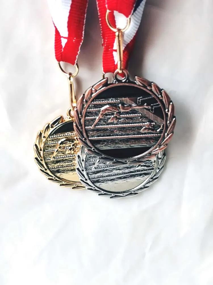 Золотая серебряная бронзовая медаль для дайвинга и плавания способность общения