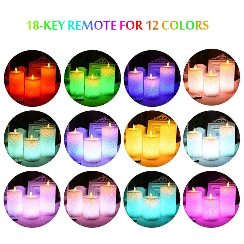 Танцевальное пламя светодиодный светильник свечи с RGB пультом дистанционного