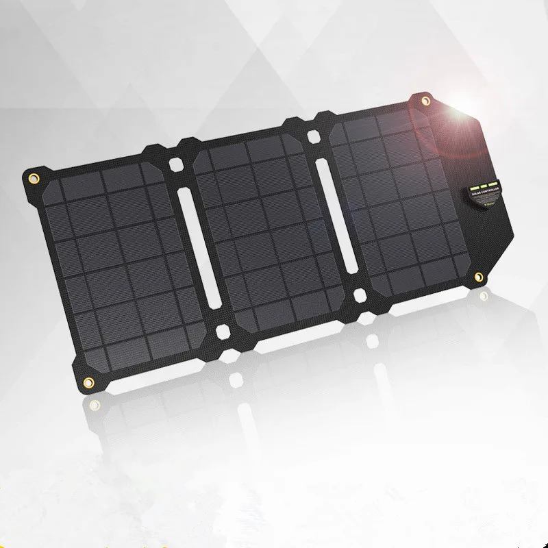 

Зарядное устройство на солнечной батарее ALLPOWERS, водонепроницаемая солнечная панель 21 Вт с технологией изоляции, двойные USB-порты, уличное за...