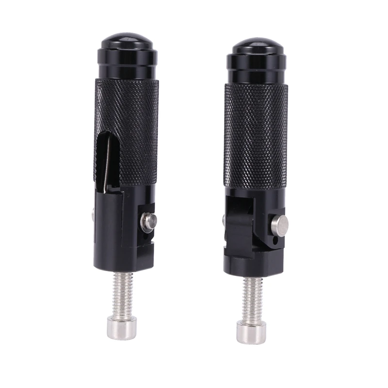 

Black 8Mm Cnc Universal Motorcycle Bike Folding Foot Pegs Rear Rest Racing Cruiser Chopper Cafe Racer Old School Bobber Touring