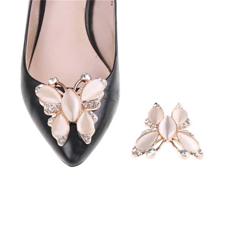 1pc Women Shoes Clips DIY Shoe Charms Jewelry Bowknot Shoes Decorative Accessories Rhinestones Crystal Decorations