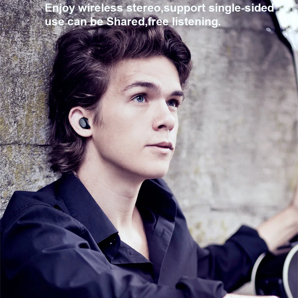 

Portable Buletooth 5.0 Wireless Earphone Battery LED Power Display Touch Control Earphones Headset Automatic Pairing TWS Earbuds