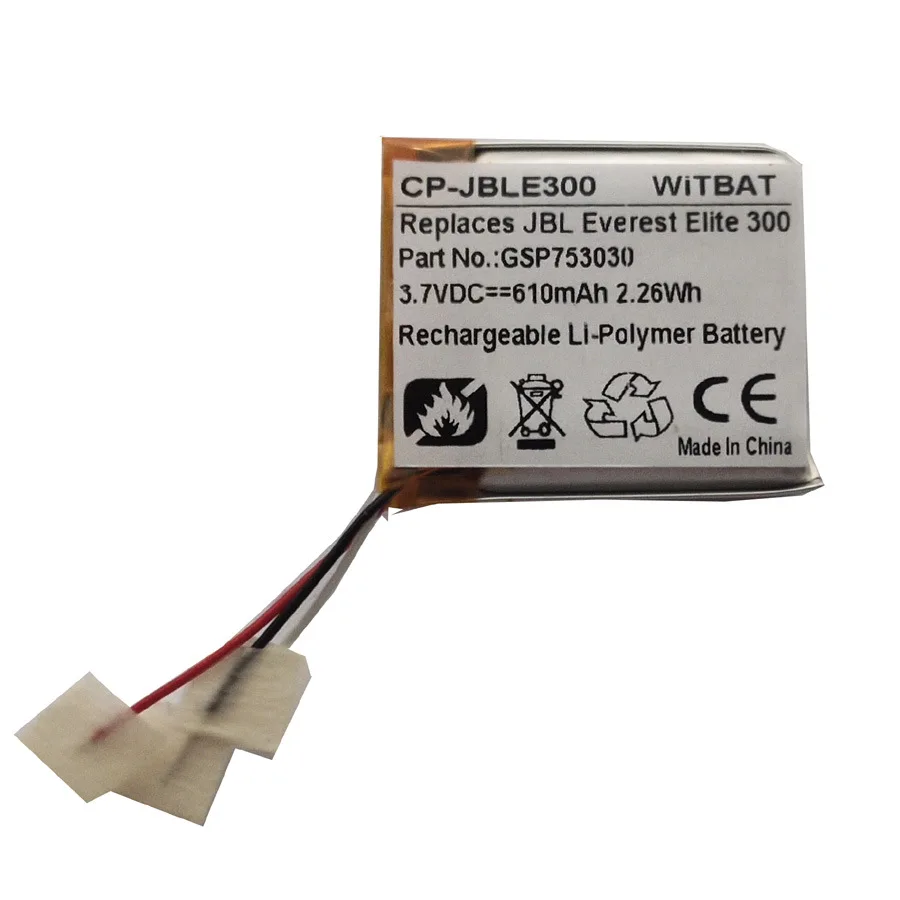 Аккумулятор ZHUJI 610 мАч для JBL Everest Elite 300 E45BT E55BT DUET BT GSP753030|Смарт-аксессуары| |