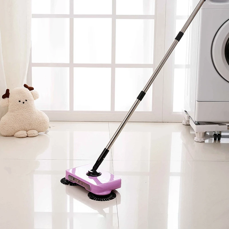 

2 in 1 Portable Stainless Steel Hand Push Sweepers Hand Push Magic Broom Floor Dust Sweepers Dustpan Household Cleaning Tools