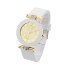 Роскошные брендовые кварцевые часы для женщин, модные Кристальные силиконовые часы Relogio Feminino, повседневные белые Наручные часы Zegarek Damski