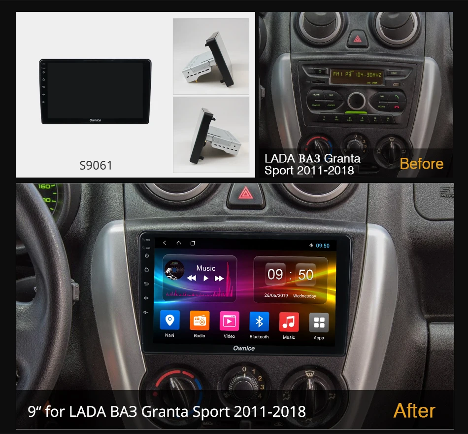 6G + 128G Ownice Android 10 0 автомобильный мультимедийный плеер для LADA BA3 Granta Sport 2011 2018 GPS Navi 4G