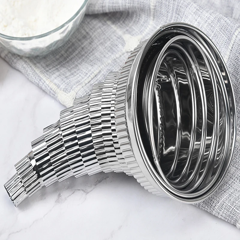 

Cake Mould Stainless Steel Mousse Ring 14-piece Set Stainless Steel Biscuit Mould Baking Tool Mousse Ring Wholesale S8A5592