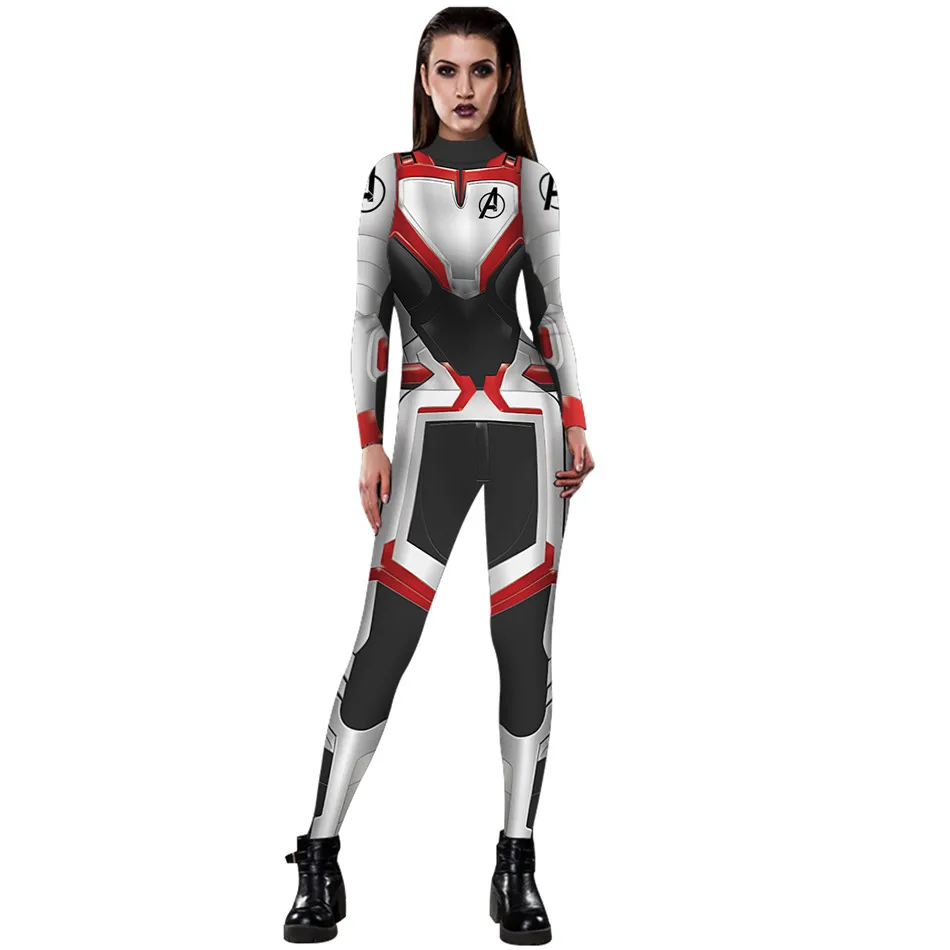 new 2020 women superhero captain costume cosplay 3d printed jumpsuit iron man endgame quantum realm female costumes bodysuit free global shipping