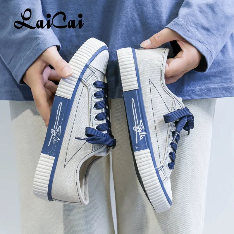 

LaiCai Summer New Arrival Korean Breathable Flat Bottom Student Harajuku Sneakers Shoes for Women Sneakers Zapatos De Mujer