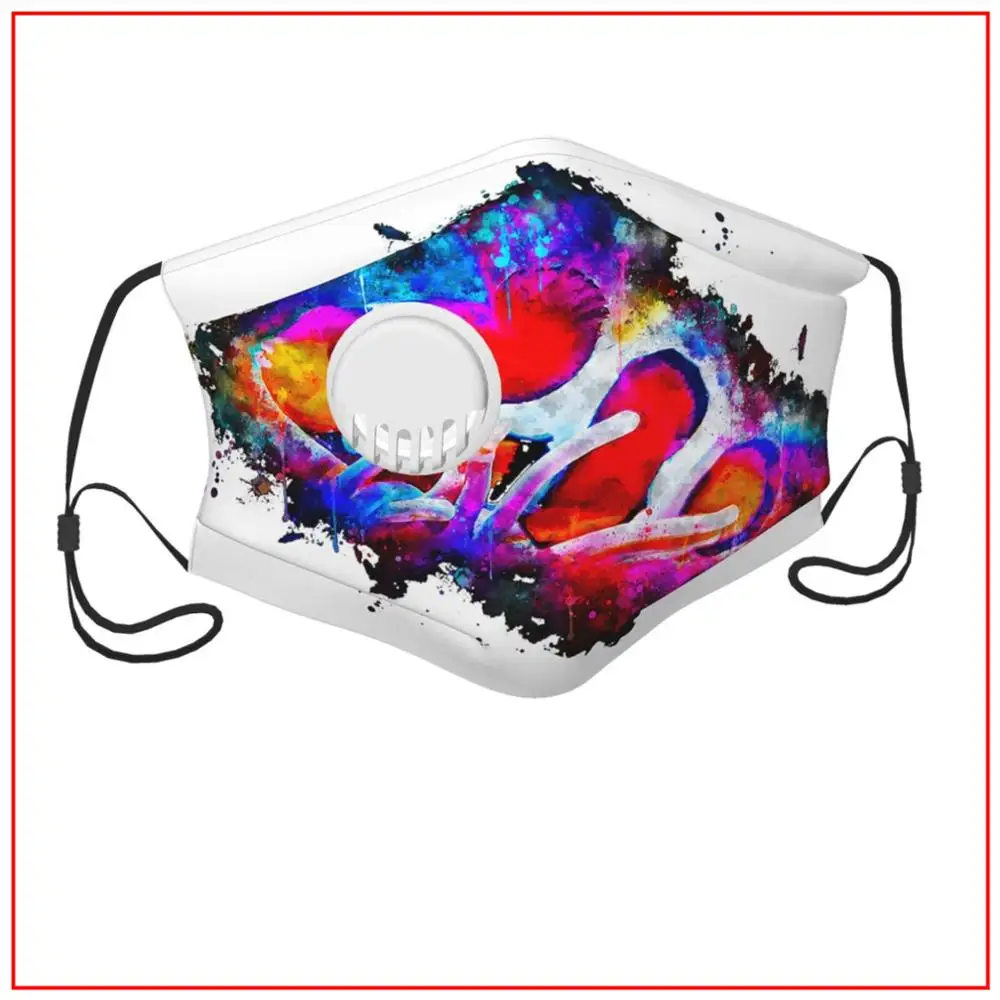 

Маска для лица для мужчин и женщин, цветная Акварельная маска с изображением анемонфиша, клоун, рыбы, брызг, дизайнерский экран, защита для ухода за кожей