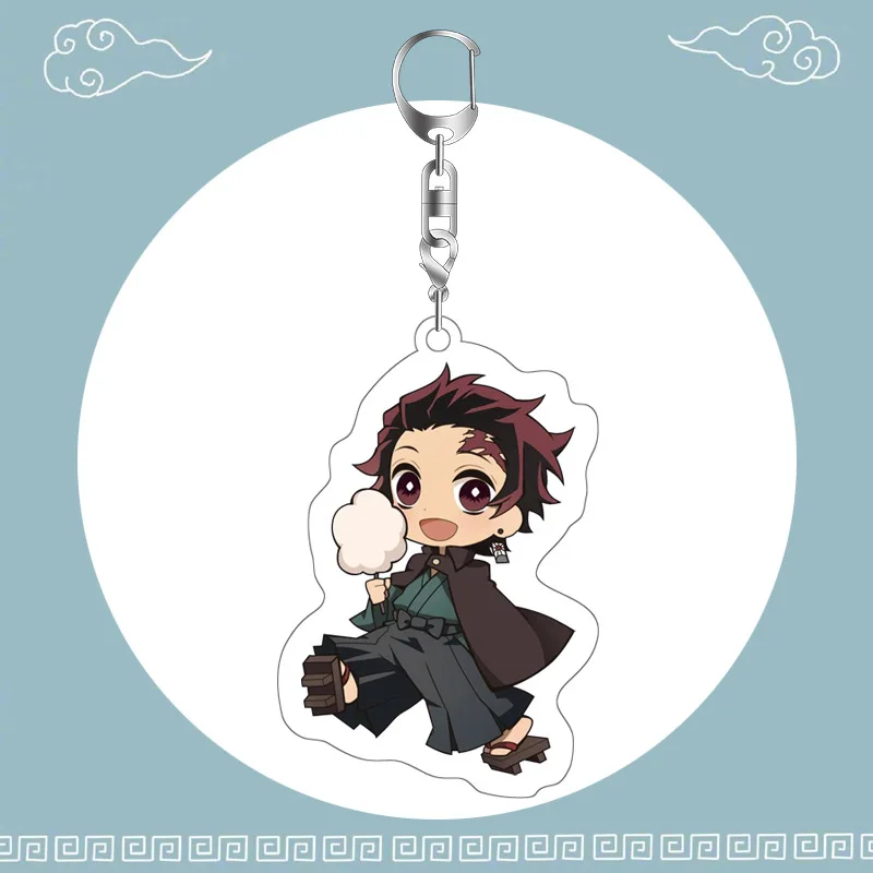 Демон убийца аниме акриловый брелок для ключей периферийных кулон мультфильм