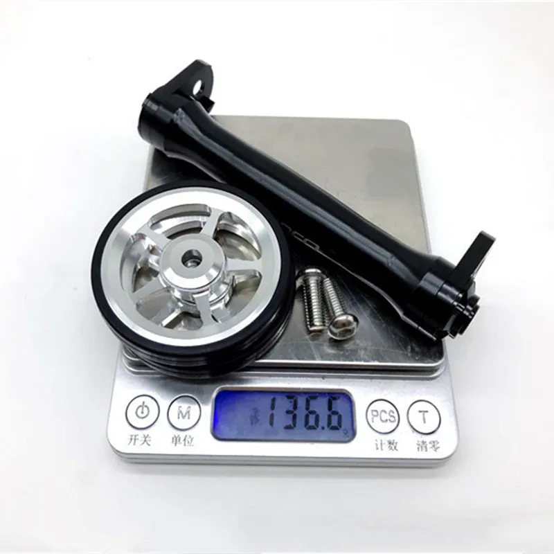 

Folding Bicycle Easy Wheel Telescopic Bracket for brompton bike Aluminum rod easywheel