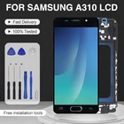 Сенсорный ЖК-экран Catteny 4,7 дюйма Amoled для Samsung Galaxy A310, дигитайзер в сборе A3 2016, дисплей с рамкой, бесплатная доставка