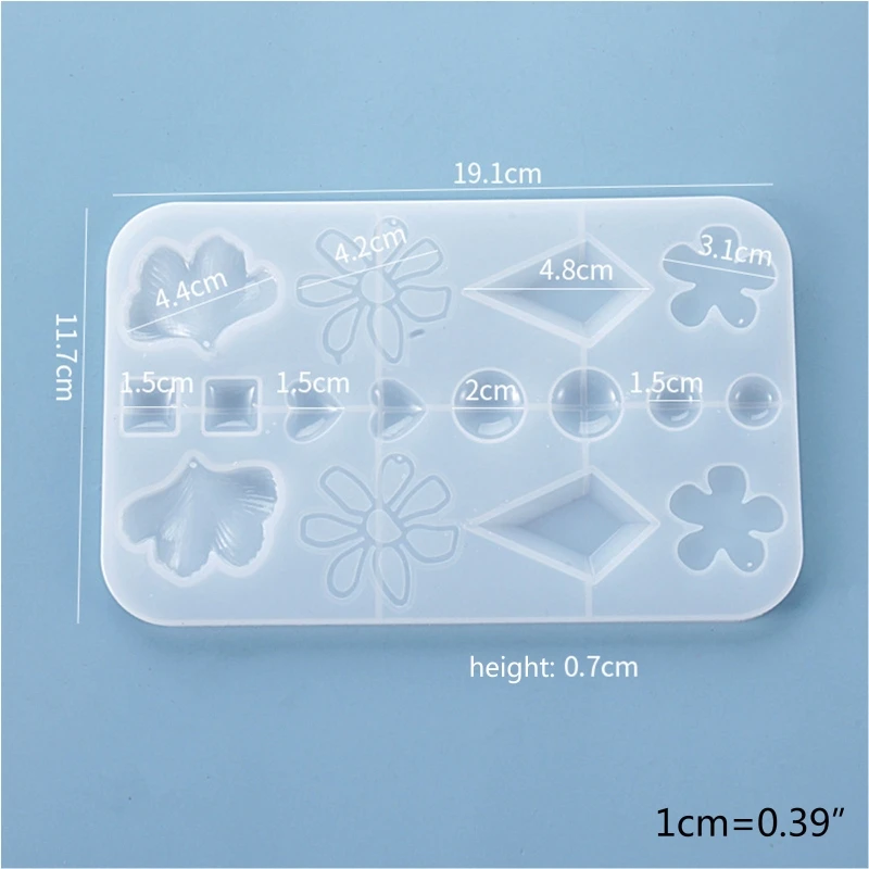 

Crystal Epoxy Resin Mold Dangle Eearrings Silicone Mould DIY Crafts Jewelry Pendant Making Tools