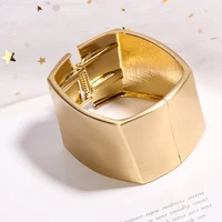 attractto gold square cuff braceletsbangles for women stainless steel punk bracelet crystal jewelry making bracelets sbr190529