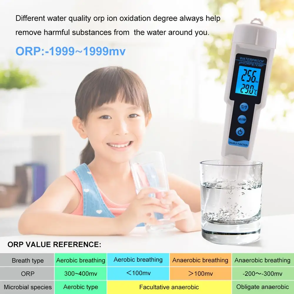 Измеритель Качества Воды yieryi ORP 3569 3 в 1 тестер pH с подсветкой
