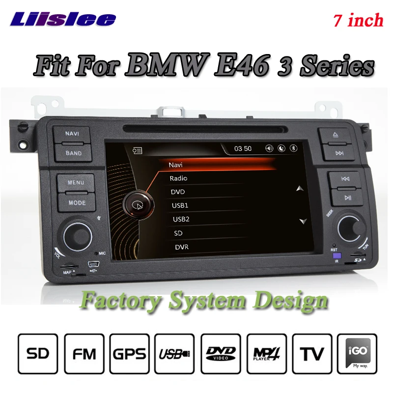 Liislee для BMW 3 E46 318 320 M3 стерео радио 3G Canbus BT DVD плеер GPS навигация по карте 1080P HD экран