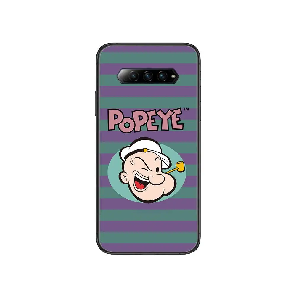 

funny popeye spinach case Anime Phone Case For xiaomi Black Shark 2 3 3s 4 Pro Helo Black Cover Silicone Back Prett