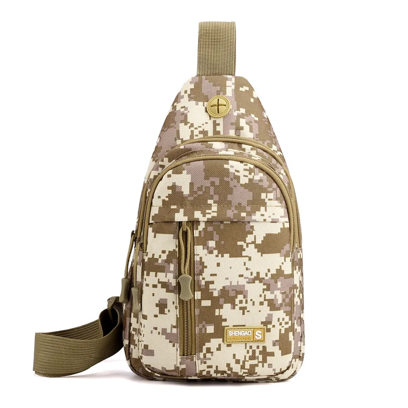 

Men Shoulder Bag Travel Backpack Sports Chest Bag Men's Multifunctional New Messenger Bag with Earphone Hole Single Shoulder Bag
