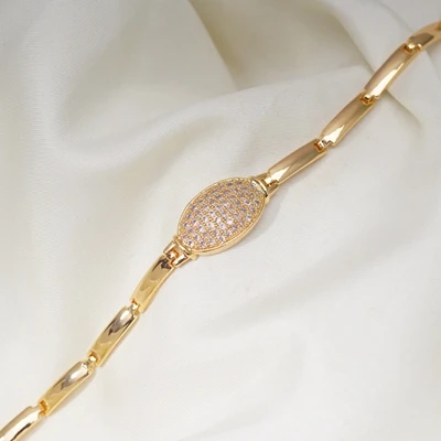 Chain length 18.5cm 24 различных стиля, браслет, звенья цепи, браслеты для женщин и мужчин, кристалл, циркон, позолота, Теннисный Браслет, модное ювелирное изделие - Окраска металла: Chain length 18.5cm