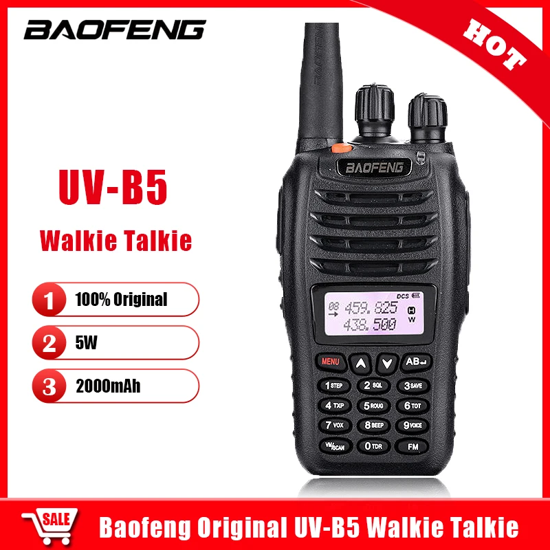 

Портативная рация Baofeng UV B5, два диапазона, 136-174 МГц и УВЧ 400-470 МГц
