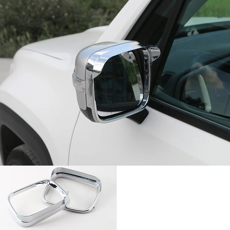 silver 1 Lsrtw2017 Abs автомобиля Reaview рамка крышка Защитные планки для Jeep Renegade авто аксессуары - Название цвета: silver 1