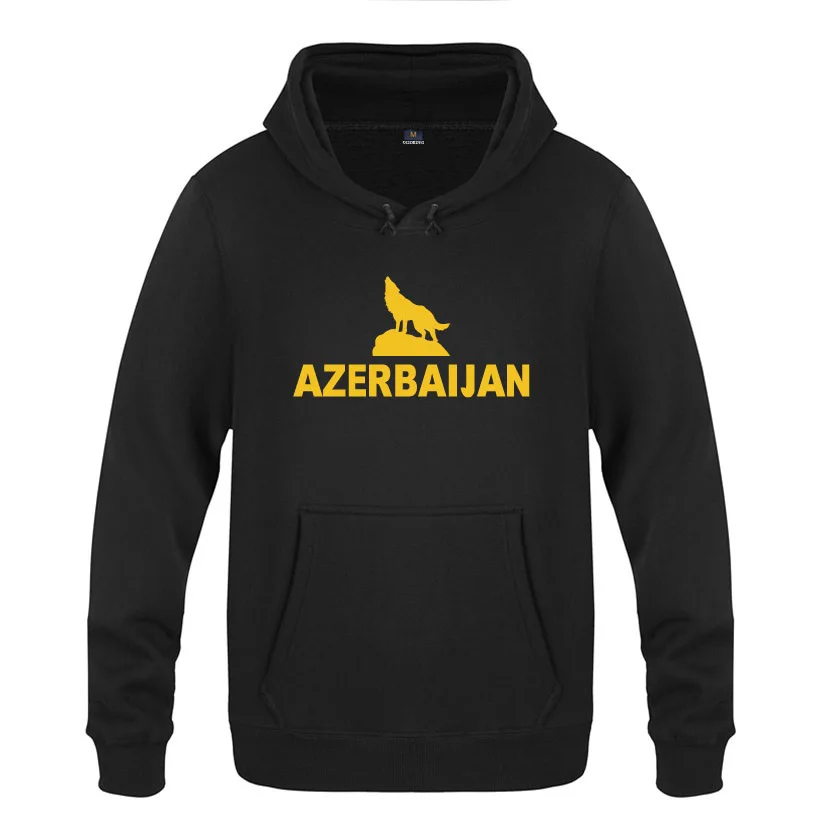 Мужские толстовки с капюшоном принтом azerbaku Baku флисовая мужская кофта худи