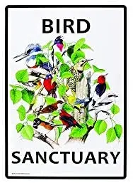 

Metal Signs Bird Sanctuary Signs Metal for Crafts 8" x 12"