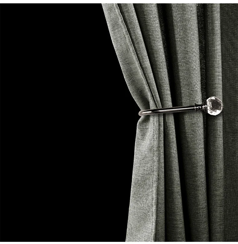 

Thickened imitation linen shower curtains, solid hotel high-quality waterproof bathroom curtains for hotels and families WF