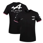 Футболка с коротким рукавом для фанатов гонок, синяя, черная, дышащая, новая футболка 2021, Испания, альпийская команда F1, Мотоспорт, Alons