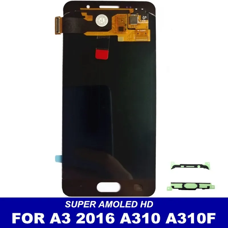 100% протестированный AMOLED ЖК дисплей для Samsung Galaxy A3 2016 A310 A310F A310H A310M A310Y с кодирующий