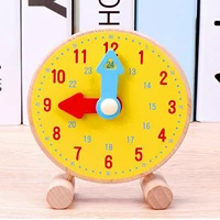 wooden teaching clock learn to tell the time clock toy for kids early development