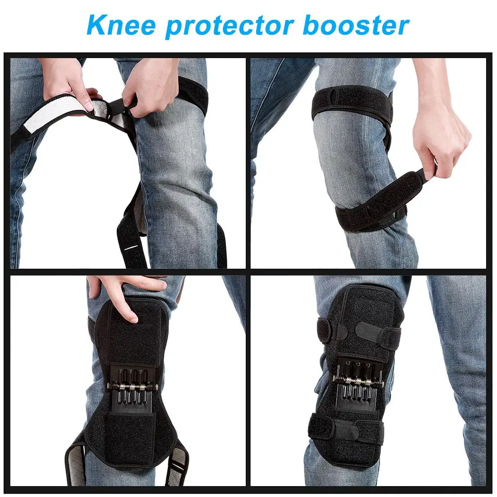 

Powerful Knee Booster Lift Rebound Spring Force Fine Workmanship Long Service Life Invarian Joint Supportor Climbing Kneepad