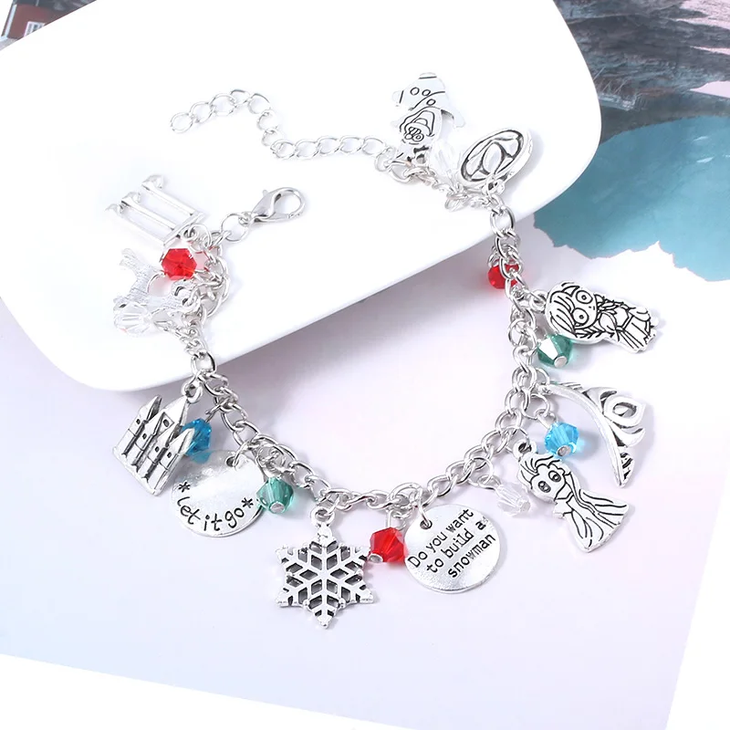 RJ Лидер продаж женские браслеты с подвесками принцесса Эльза Анна отпустите это