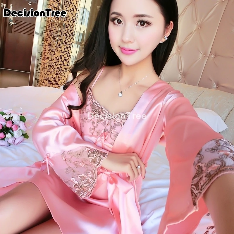 2021 Сексуальная женская шелковая атласная ночная рубашка с коротким рукавом
