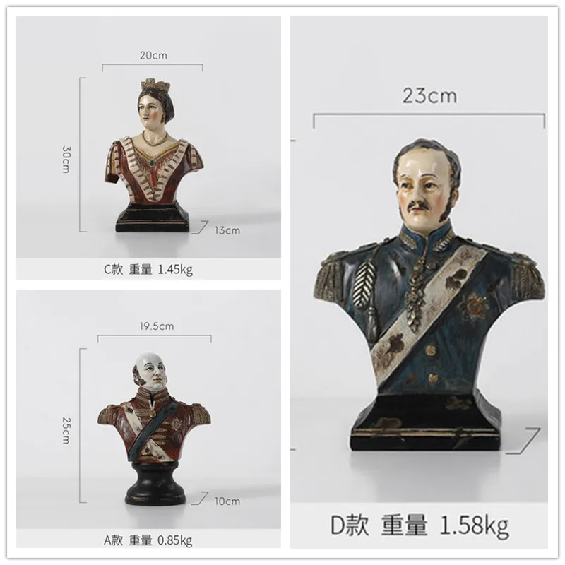 

[MGT] Europe originality British royal family king queen Resin modern Home decor Art Decoration decoration craft ornament statue