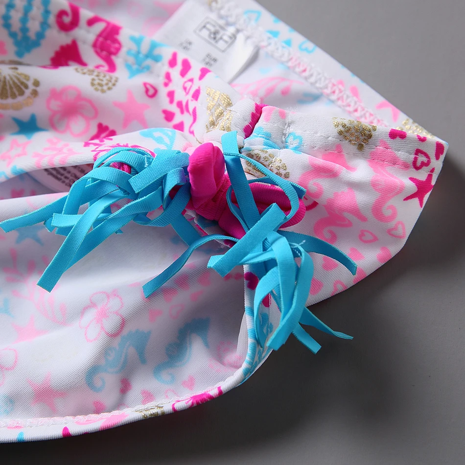 Купальник-бикини с оборками для девочек-подростков Модный комплект из 2